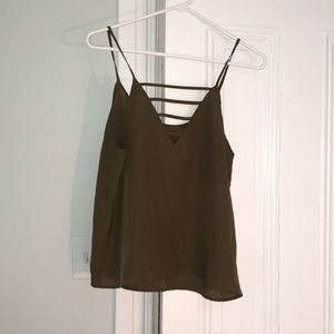 Army green tank top